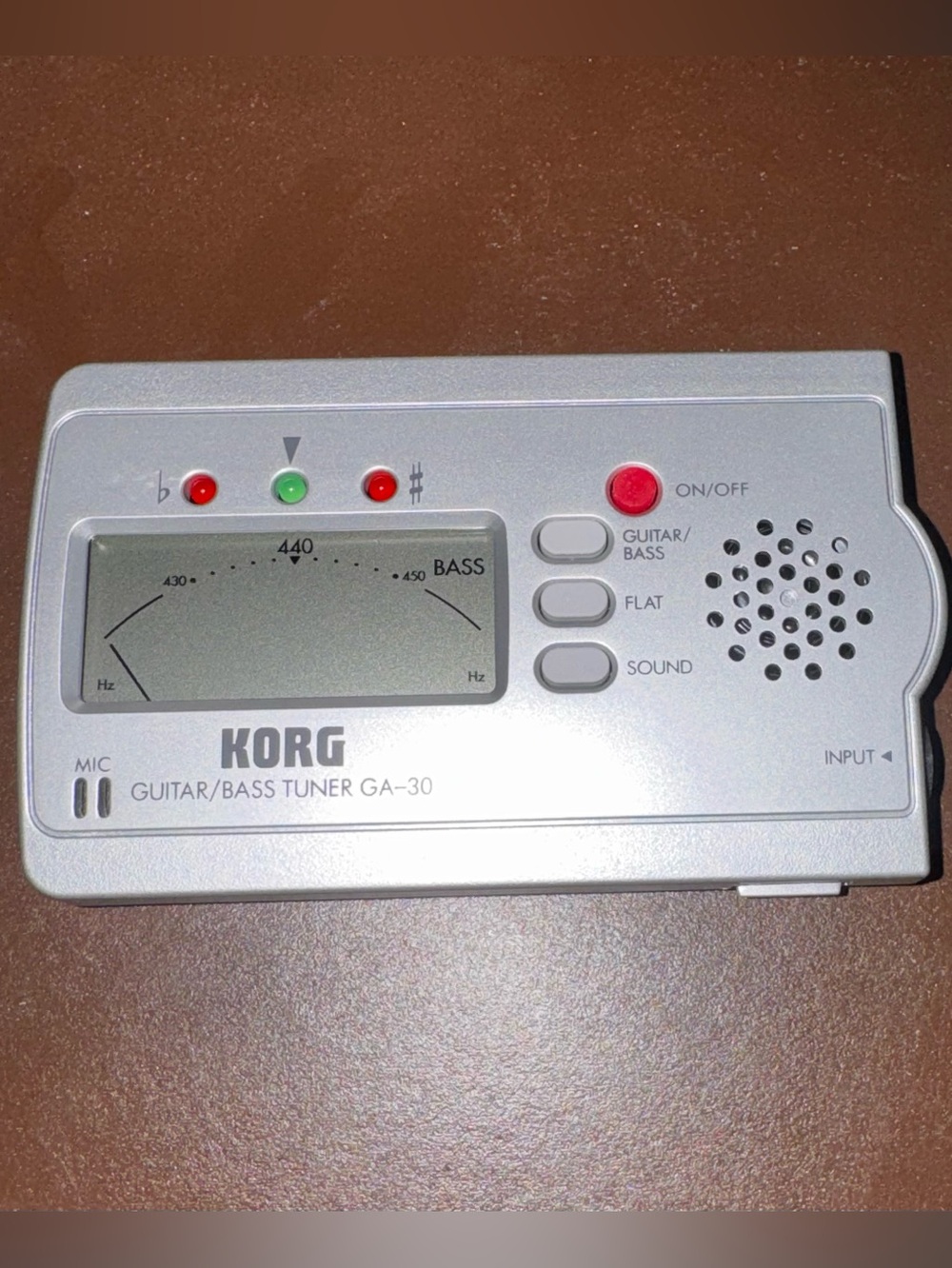 Korg Guitar/Bass Tuner GA-30 - Silver